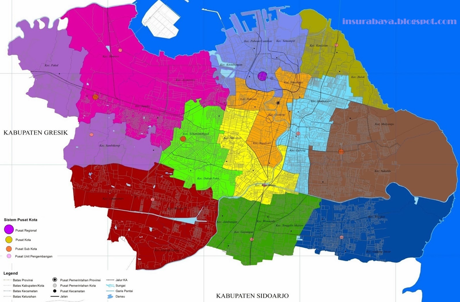 download peta kota surabaya terbaru
